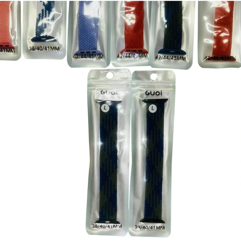 GUOI Nylon Sport Loop Watch Band for Apple Watch‎ 42 44 45mm Multiple Colors